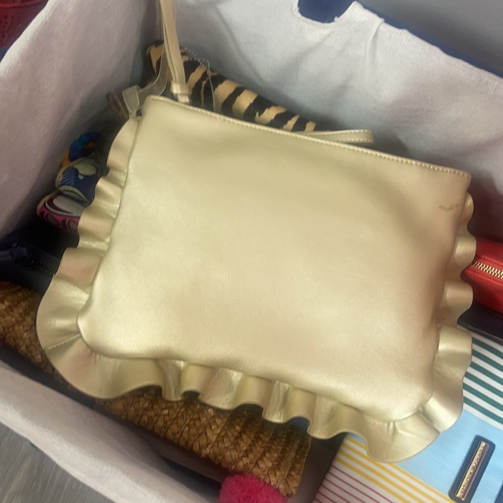 SOLE SOCIETY GOLD CLUTCH